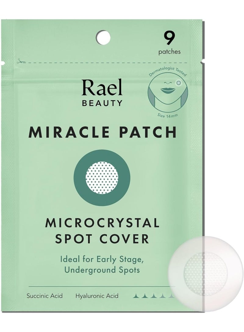 Rael Pimple Patches, Miracle Microcrystal Spot Cover - Korean Skincare, Acne Treatment Patch with Tea Tree Oil for Early Stage, Hydrocolloid, Vegan & Cruelty Free (9 Count) - Image 1